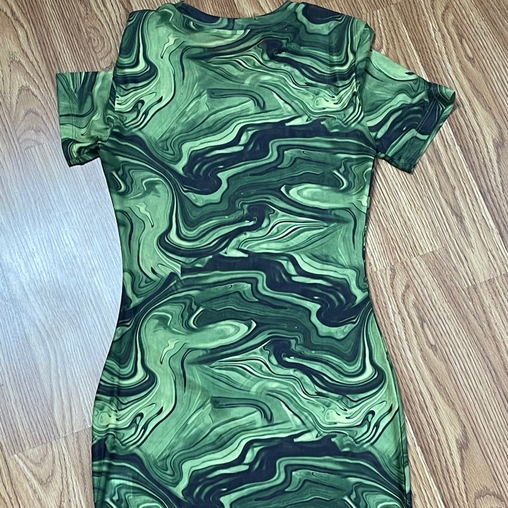 Green Mesh Dress